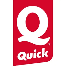Quick loan restaurant logo with its distinctive white 'q' on a red background.