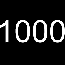 Large bold number "1000" symbolizing a 1000-pound loan on a solid black background, designed for individuals with bad credit.