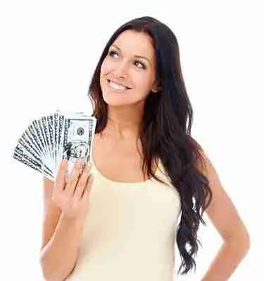 Contemplating fix my finances options with a fan of cash in hand.